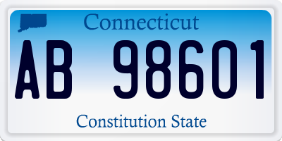 CT license plate AB98601