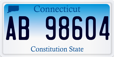 CT license plate AB98604