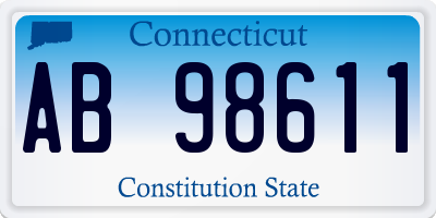 CT license plate AB98611