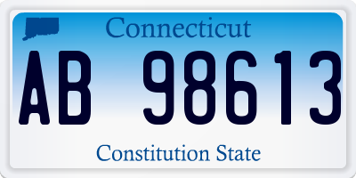 CT license plate AB98613