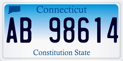 CT license plate AB98614