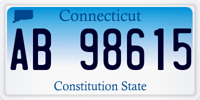 CT license plate AB98615