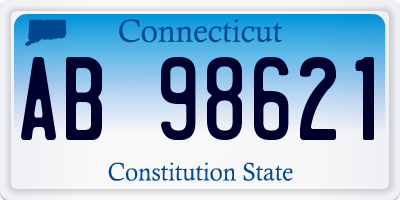 CT license plate AB98621