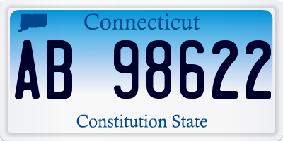 CT license plate AB98622