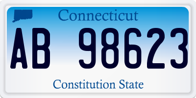 CT license plate AB98623