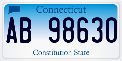 CT license plate AB98630