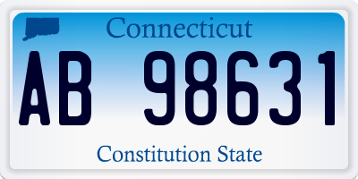 CT license plate AB98631