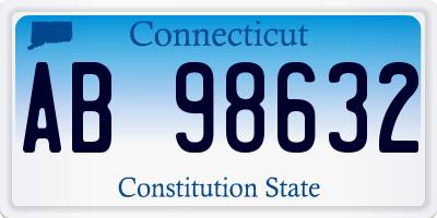 CT license plate AB98632