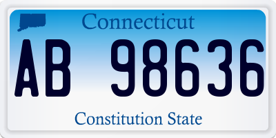 CT license plate AB98636