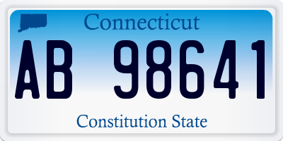 CT license plate AB98641