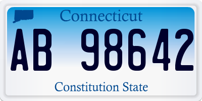 CT license plate AB98642