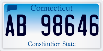 CT license plate AB98646