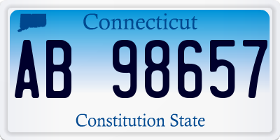 CT license plate AB98657