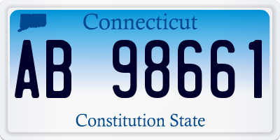 CT license plate AB98661