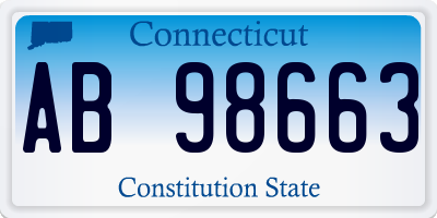 CT license plate AB98663