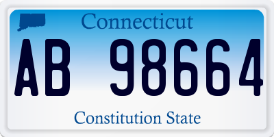 CT license plate AB98664