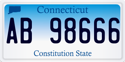 CT license plate AB98666