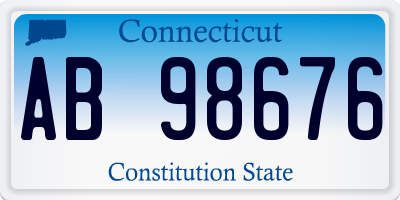 CT license plate AB98676