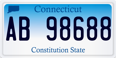 CT license plate AB98688