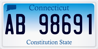 CT license plate AB98691