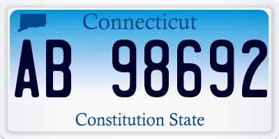 CT license plate AB98692