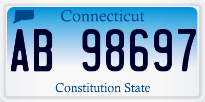 CT license plate AB98697