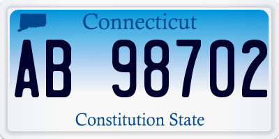 CT license plate AB98702