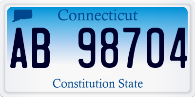 CT license plate AB98704