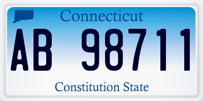 CT license plate AB98711