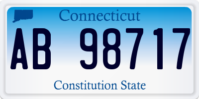 CT license plate AB98717