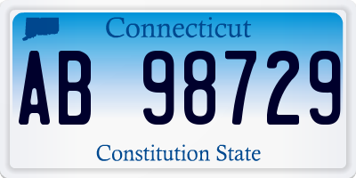 CT license plate AB98729