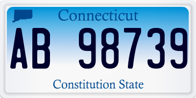 CT license plate AB98739