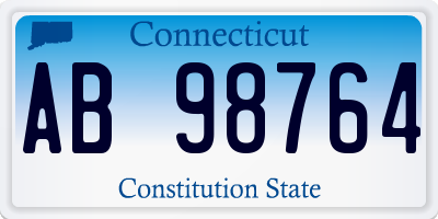 CT license plate AB98764