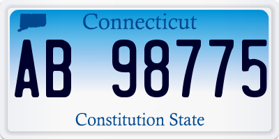 CT license plate AB98775