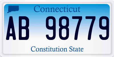 CT license plate AB98779