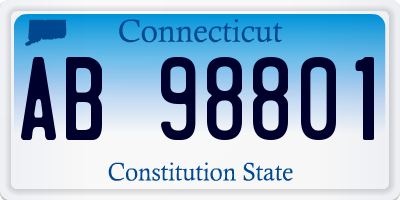 CT license plate AB98801