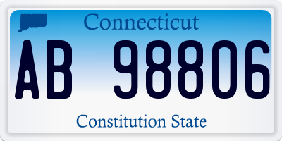 CT license plate AB98806