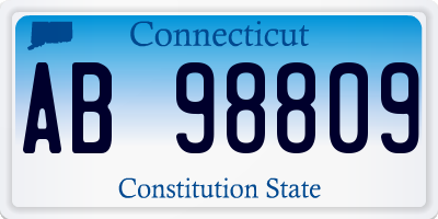 CT license plate AB98809