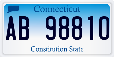 CT license plate AB98810