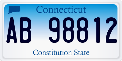 CT license plate AB98812