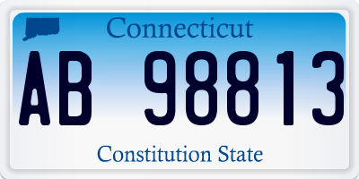 CT license plate AB98813