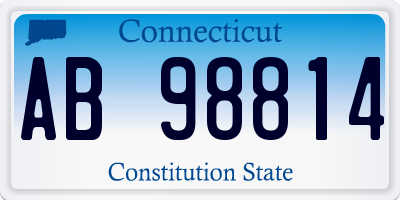 CT license plate AB98814