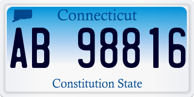 CT license plate AB98816