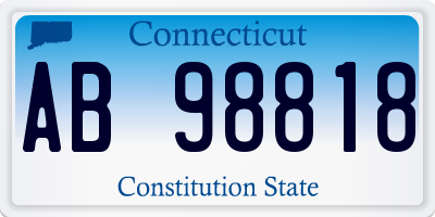 CT license plate AB98818