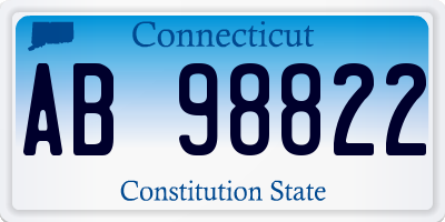 CT license plate AB98822