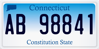 CT license plate AB98841