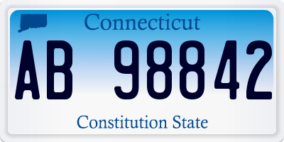 CT license plate AB98842