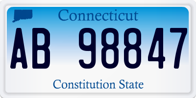 CT license plate AB98847