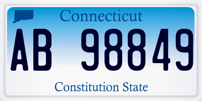 CT license plate AB98849