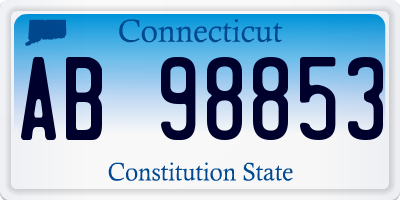 CT license plate AB98853